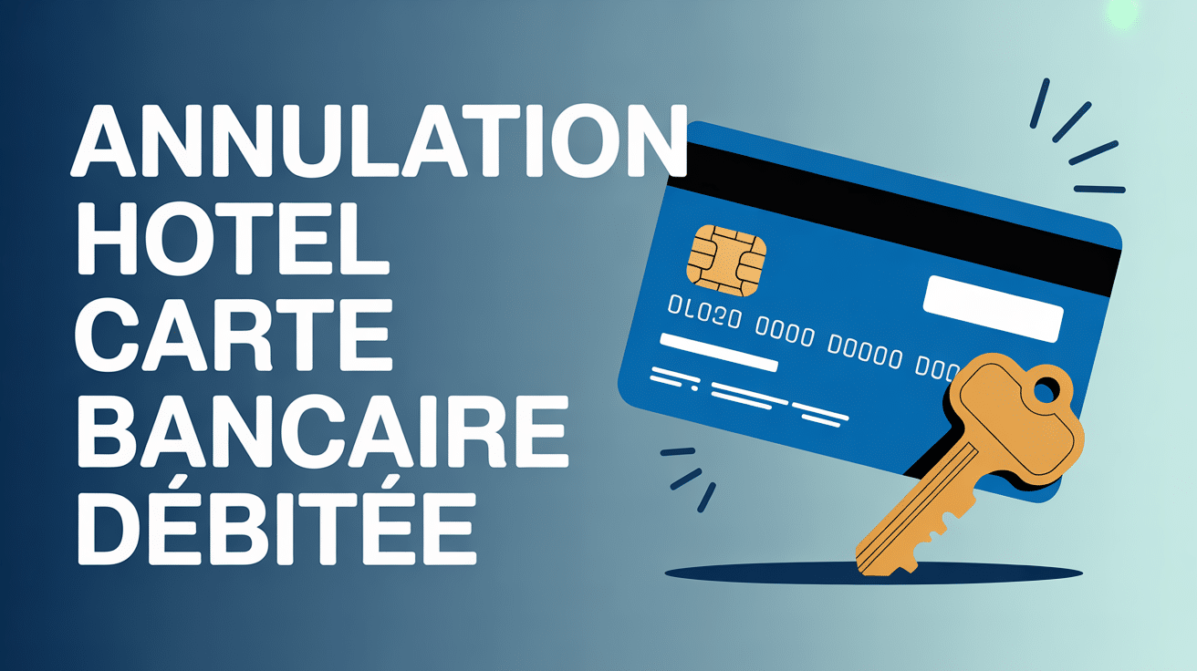 Annulation réservation hôtel carte bancaire visuel clé