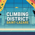 climbing district saint lazare illustration salle escalade urbaine
