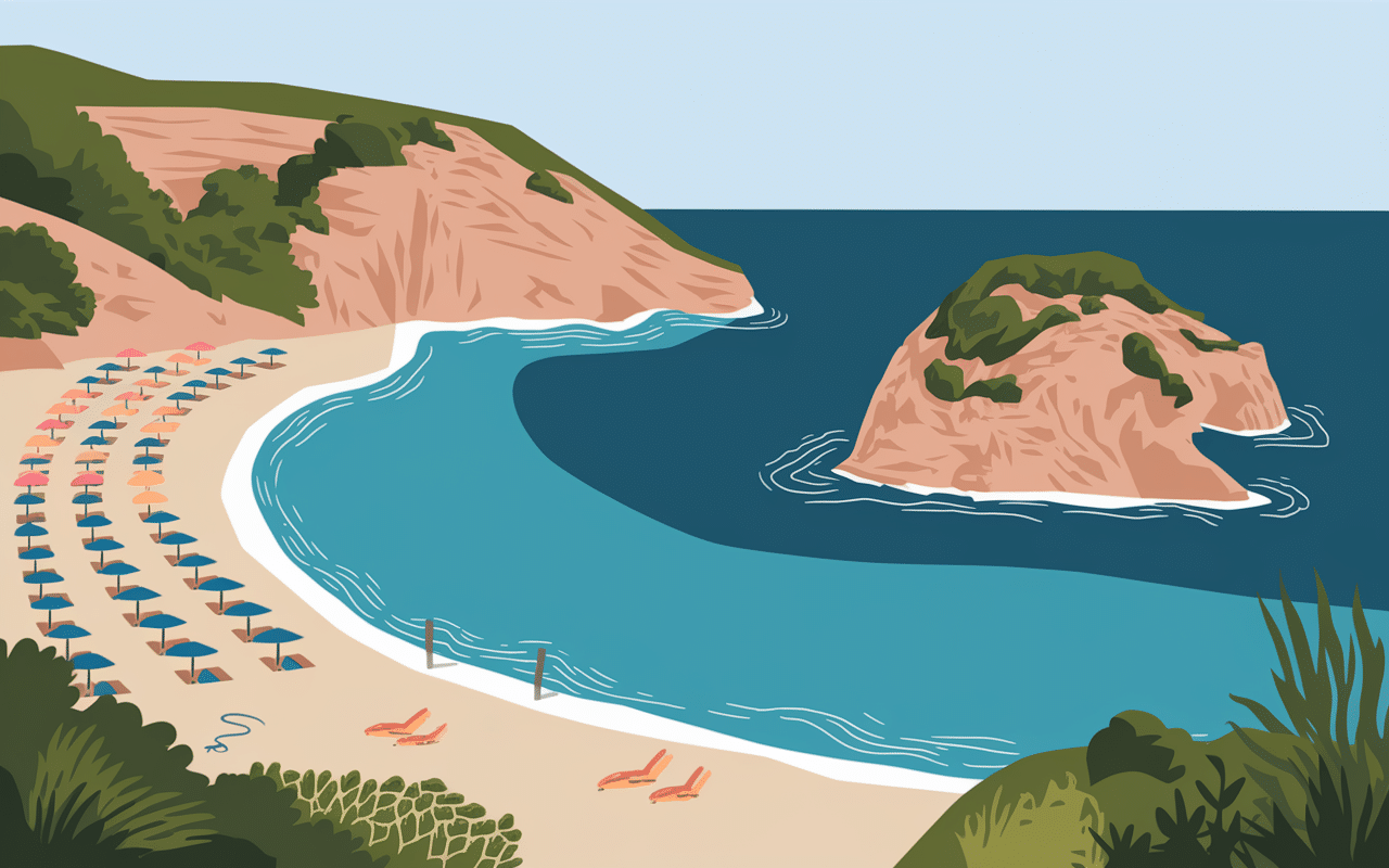 Côtes corse plages paradisiaques, grande plage, crique