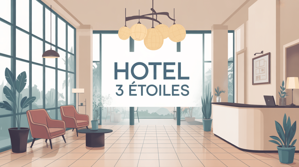 Vue d'ensemble hall moderne hotel 3etoile