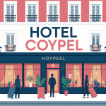 façade moderne de hotel coypel paris