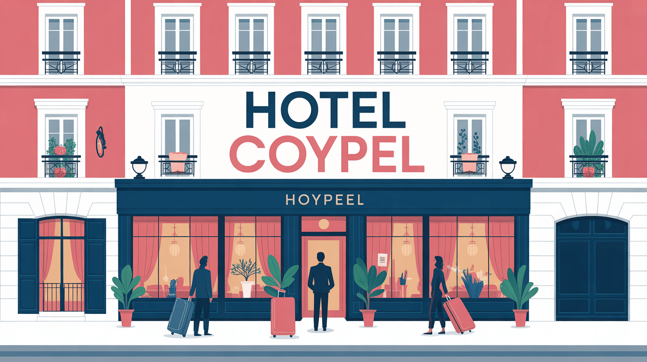 façade moderne de hotel coypel paris