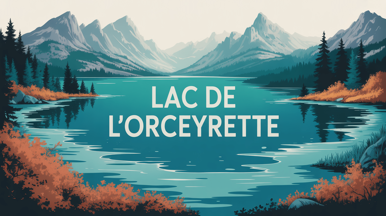 Lac de l'Orceyrette vue artistique montagne