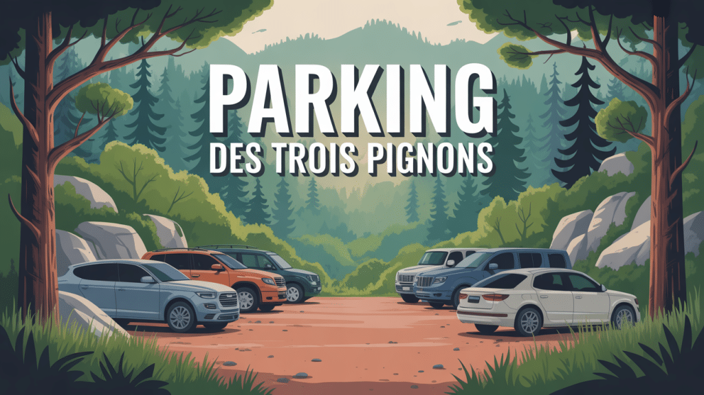 parking des trois pignons parking forestier vue générale