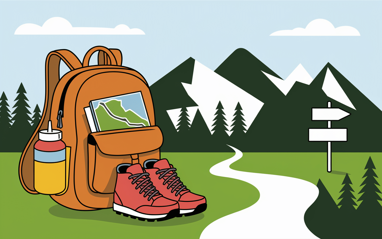 équipement randonnée cascade de radule sac à dos