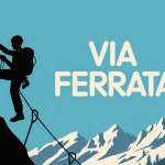 grimpeur sur via ferrata grenoble montagne