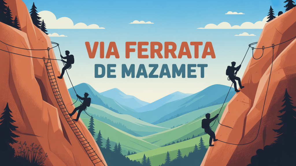 parcours via ferrata Mazamet falaise vallée équipement
