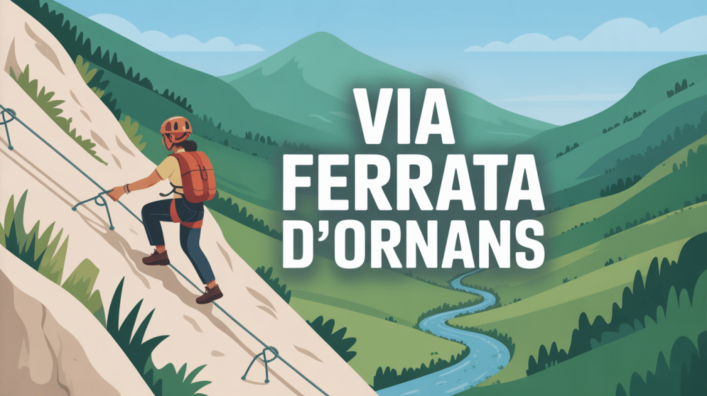 via ferrata ornans personne équipee panorama vallée