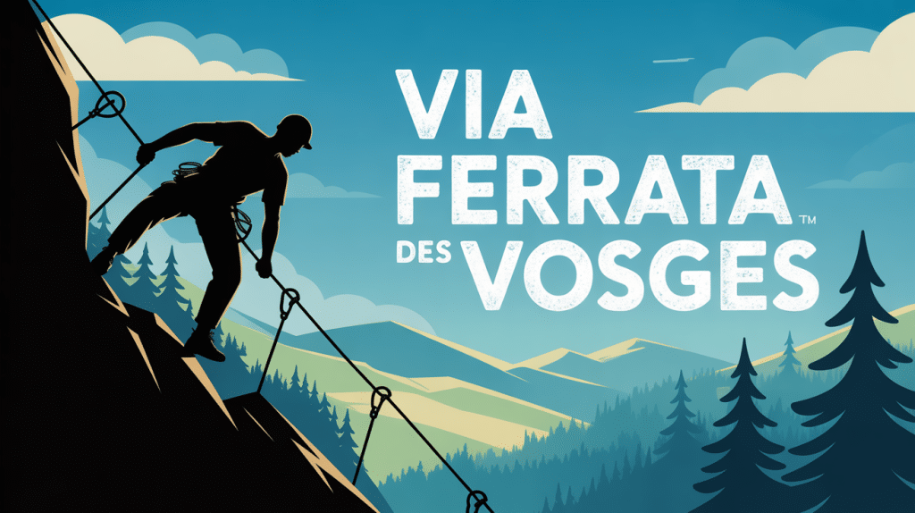 grimpeur via ferrata vosges montagne panorama