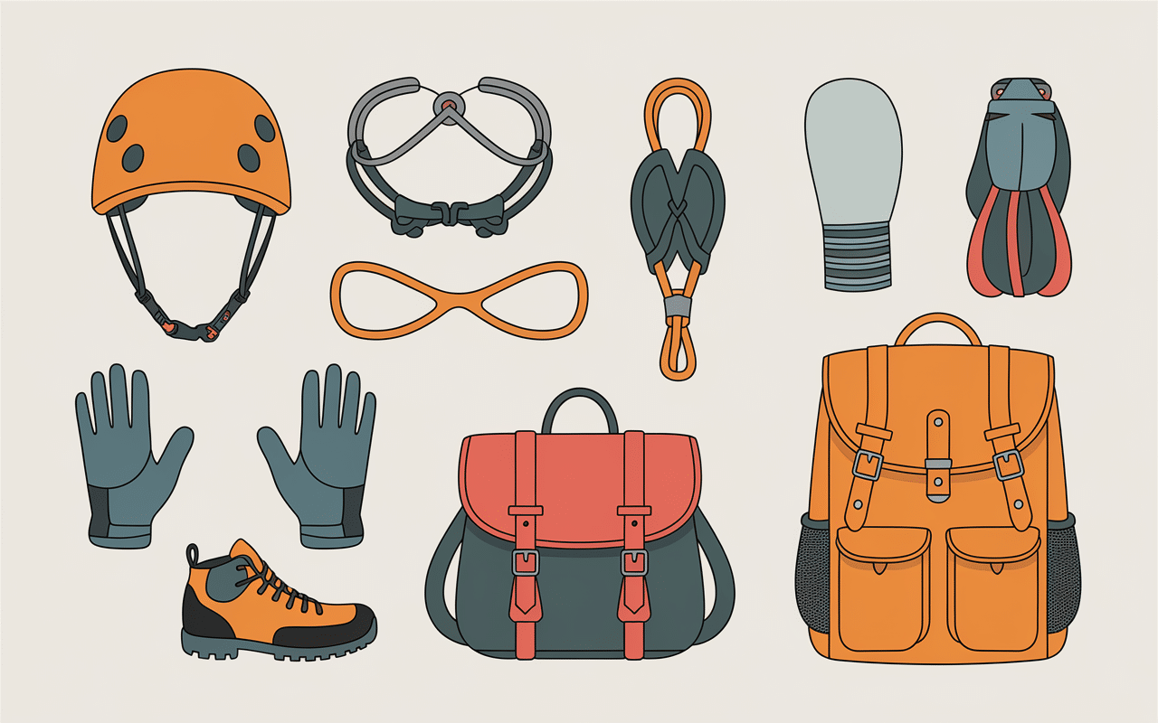 Équipement sécurité via ferrata Vouglans