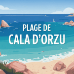 Vue panoramique plage de cala d'orzu eaux turquoise