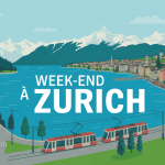 Vue sur zurich lac montagnes pour un week end a zurich