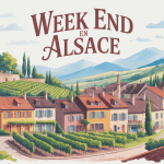 Vue village pittoresque week end Alsace