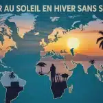 destination soleil pas cher en hiver carte stylisée