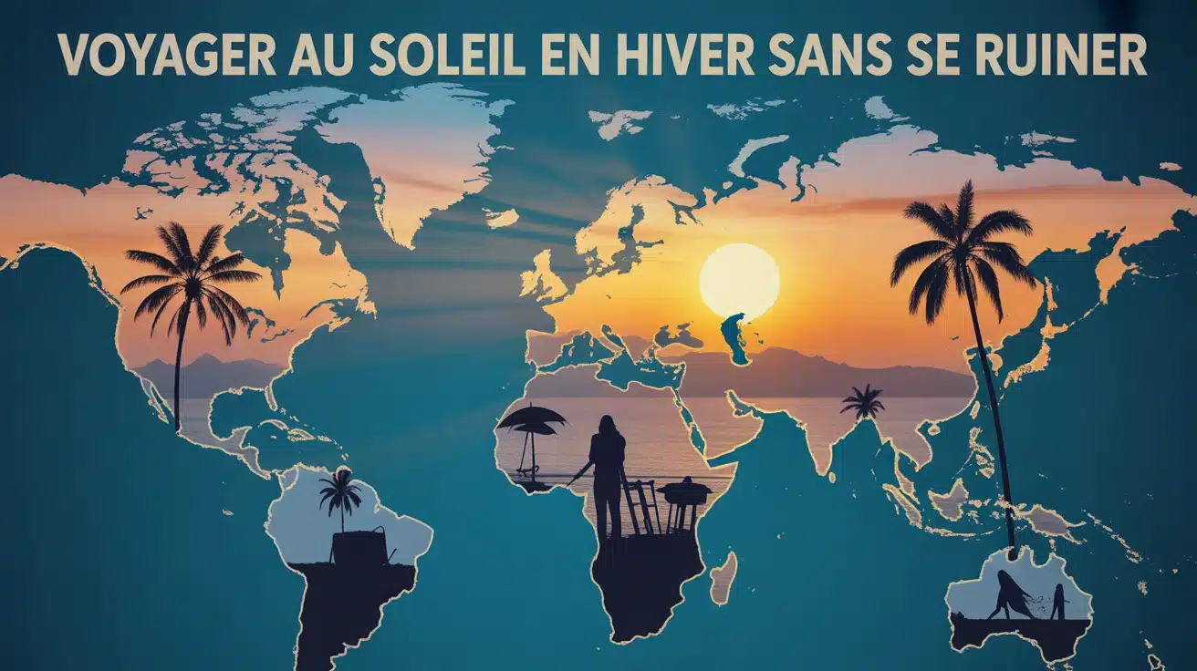 destination soleil pas cher en hiver carte stylisée