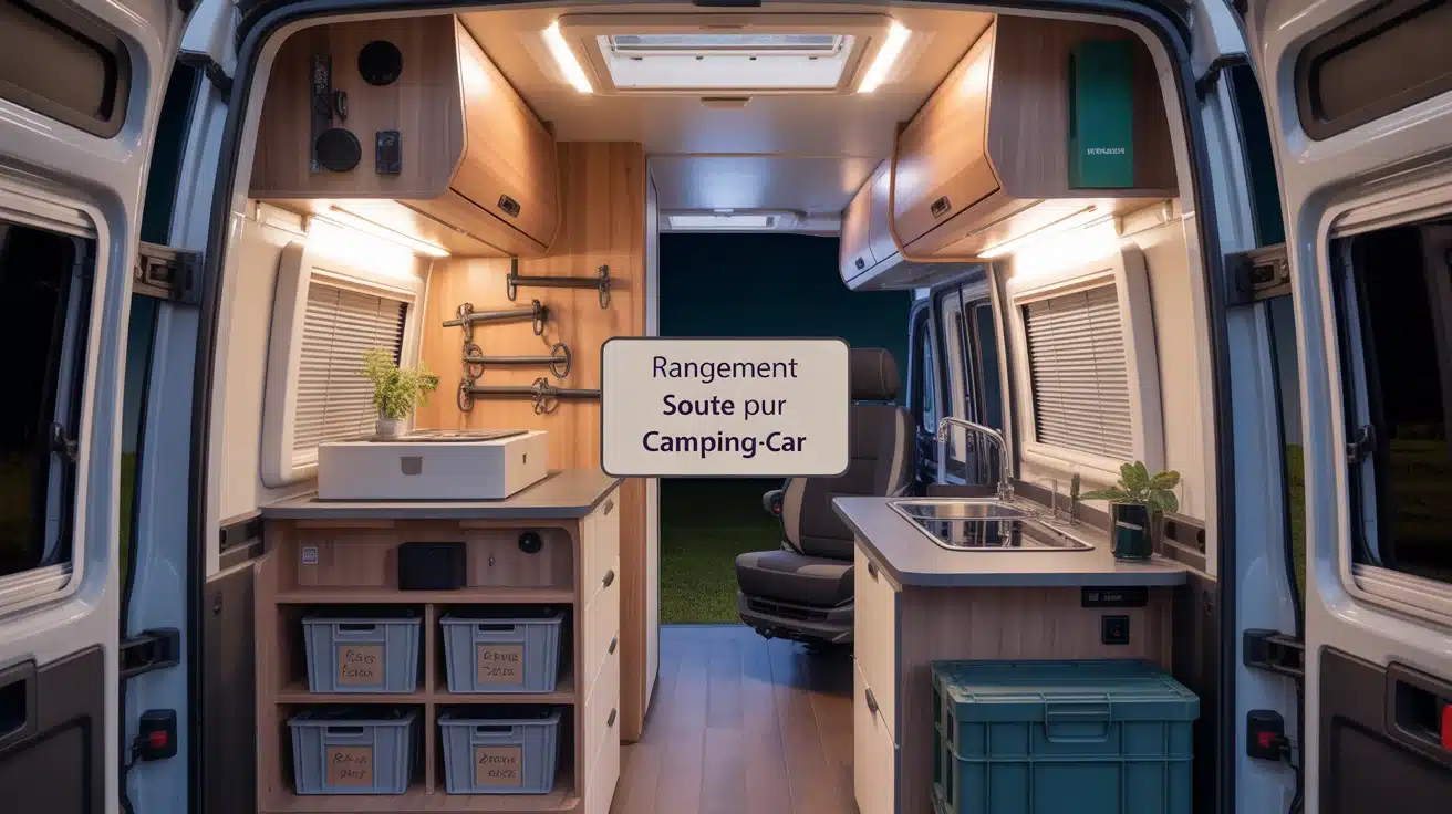 rangement soute pour camping car illustration
