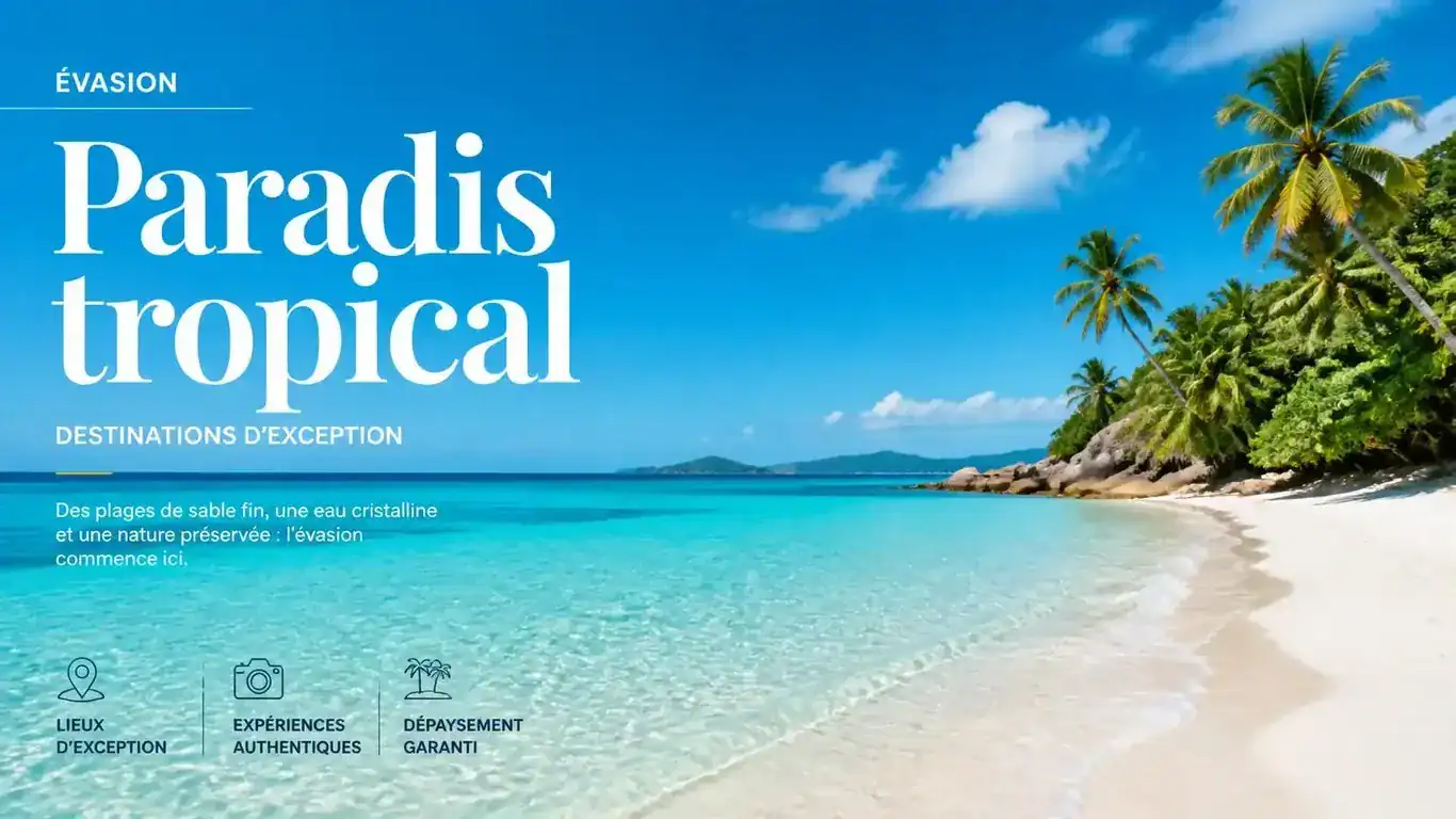 Paysage de plage paradisiaque pour des vacances au soleil réussies