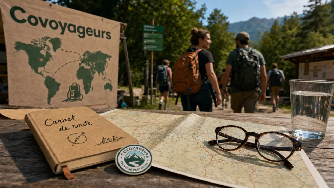 Les co voyageurs : carnet et carte pour voyager solo en groupe