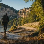 Les plus belles randonnées en dordogne : sentier le long de la rivière et village perché