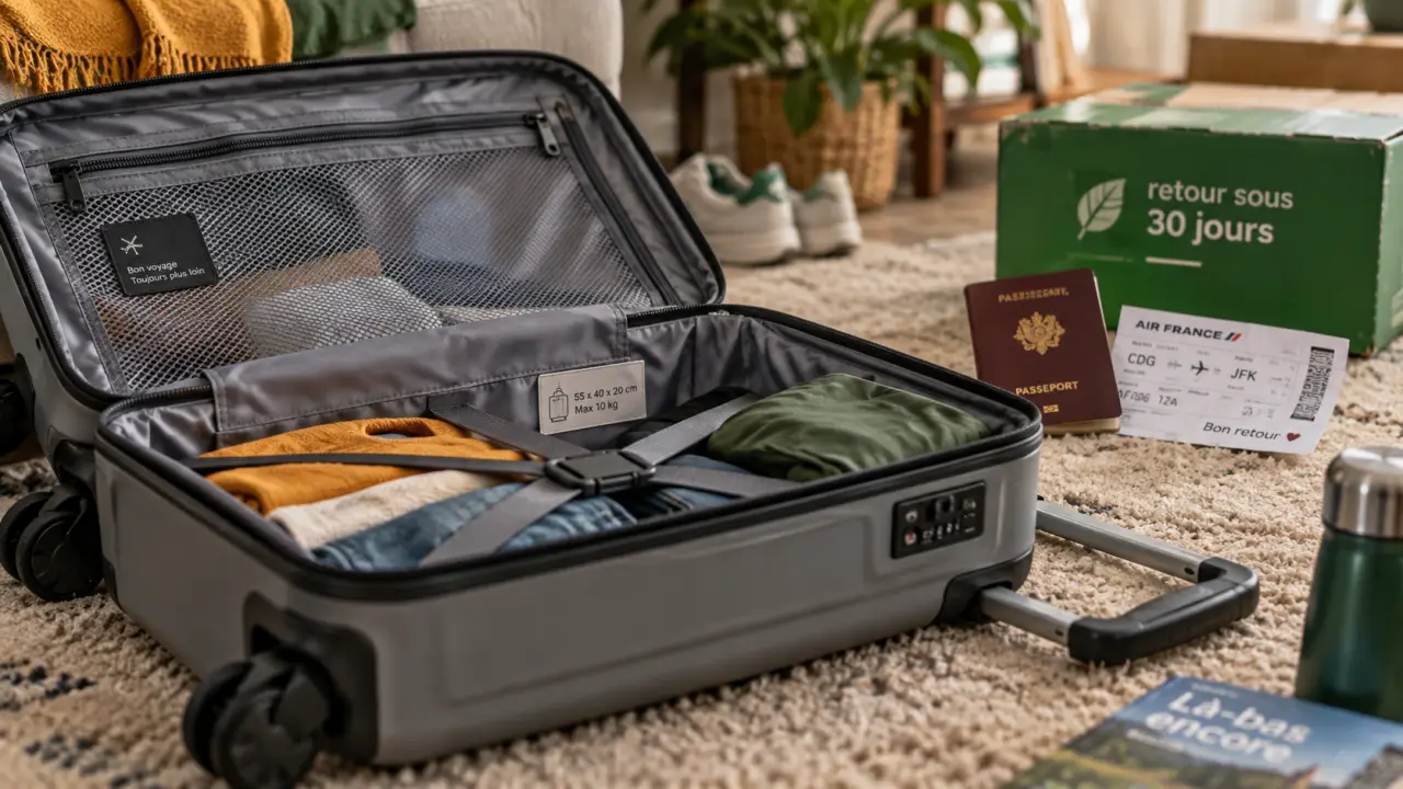 Bagagerie pas cher : valise cabine rigide grise fiable