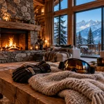Chalet luxe Alpes Le Collectionist : salon au coin du feu, intimité et conciergerie sur mesure
