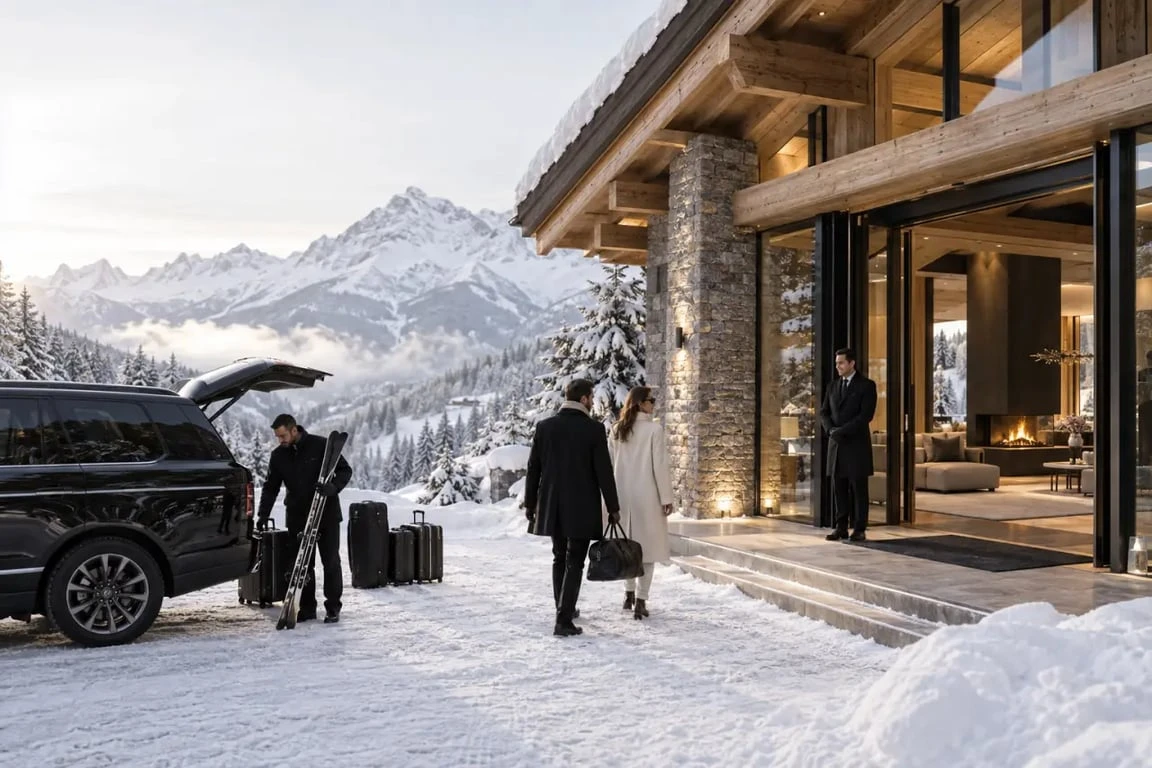 Service de conciergerie dans un chalet de luxe dans les Alpes