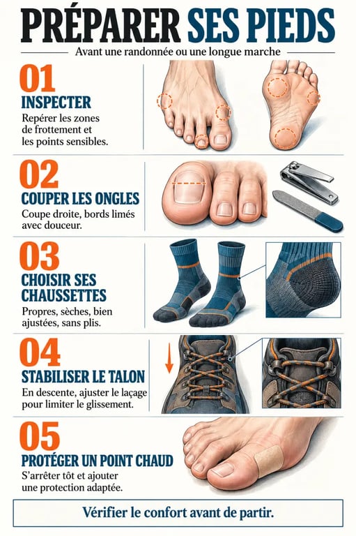 Préparer ses pieds avant un voyage, une randonnée ou une longue marche